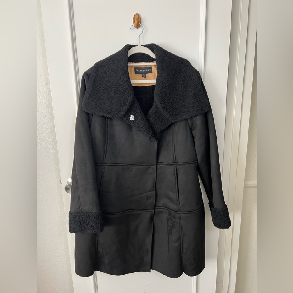 GREEN WITH ENVY women black jacket/coat